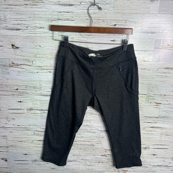 ROOTS CANADA grey Cropped Leggings Pants - medium - Picture 1 of 7